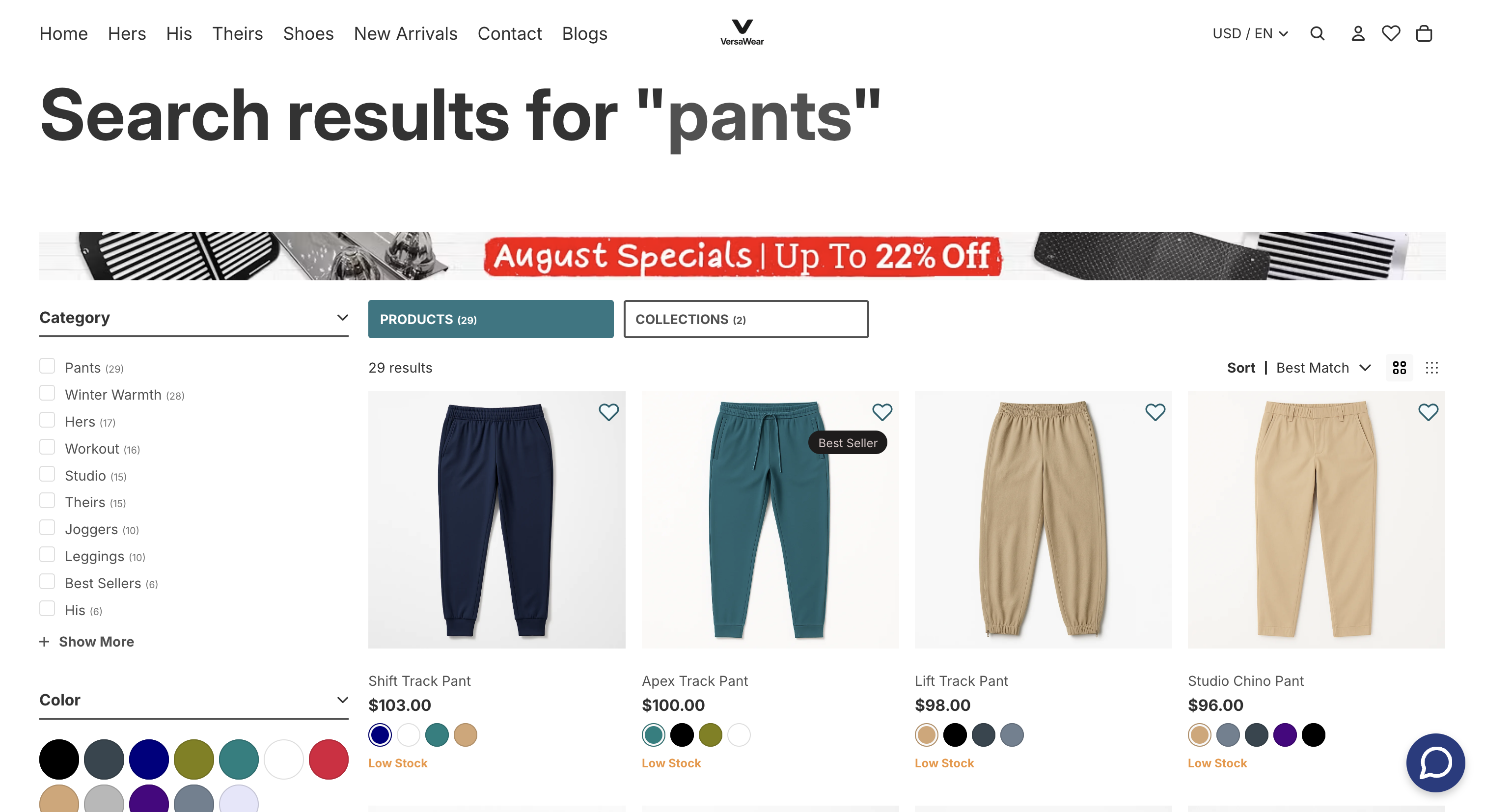 search results example